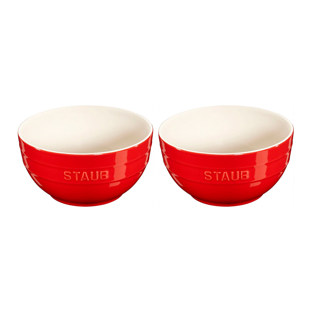 Ceramic 2-pc Large Universal Bowl Set in Cherry