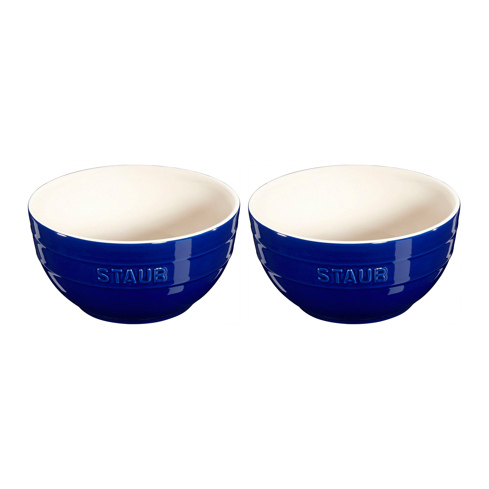 Ceramic 2-pc Large Universal Bowl Set in Dark Blue