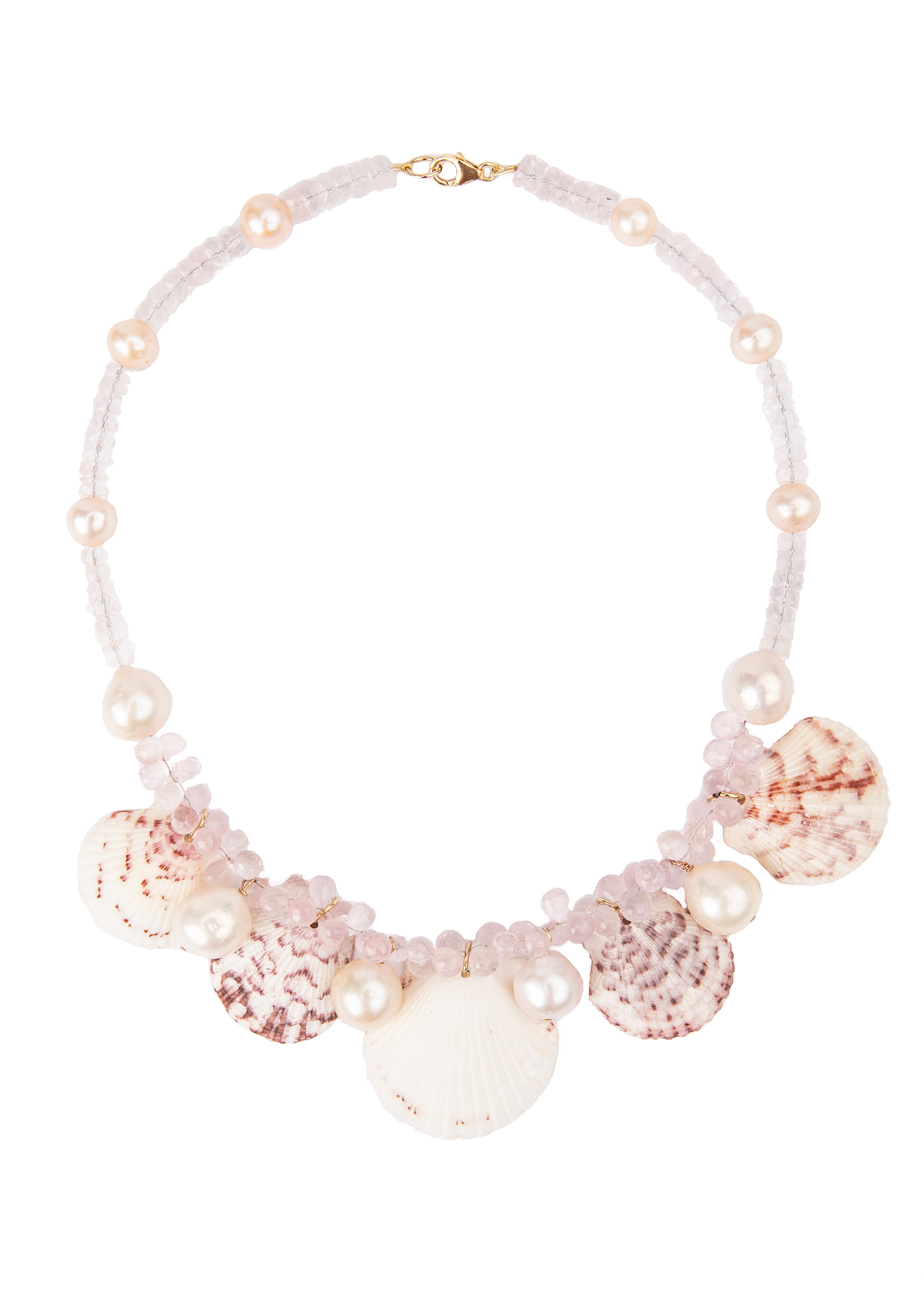OTM Exclusive: Rose Quartz Shell Collar