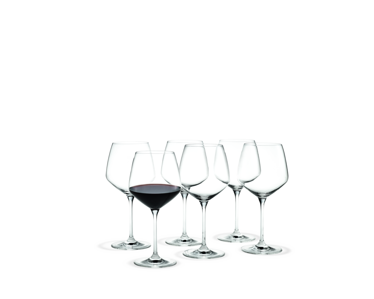 Perfection Burgundy Glass Clear, Set of 6