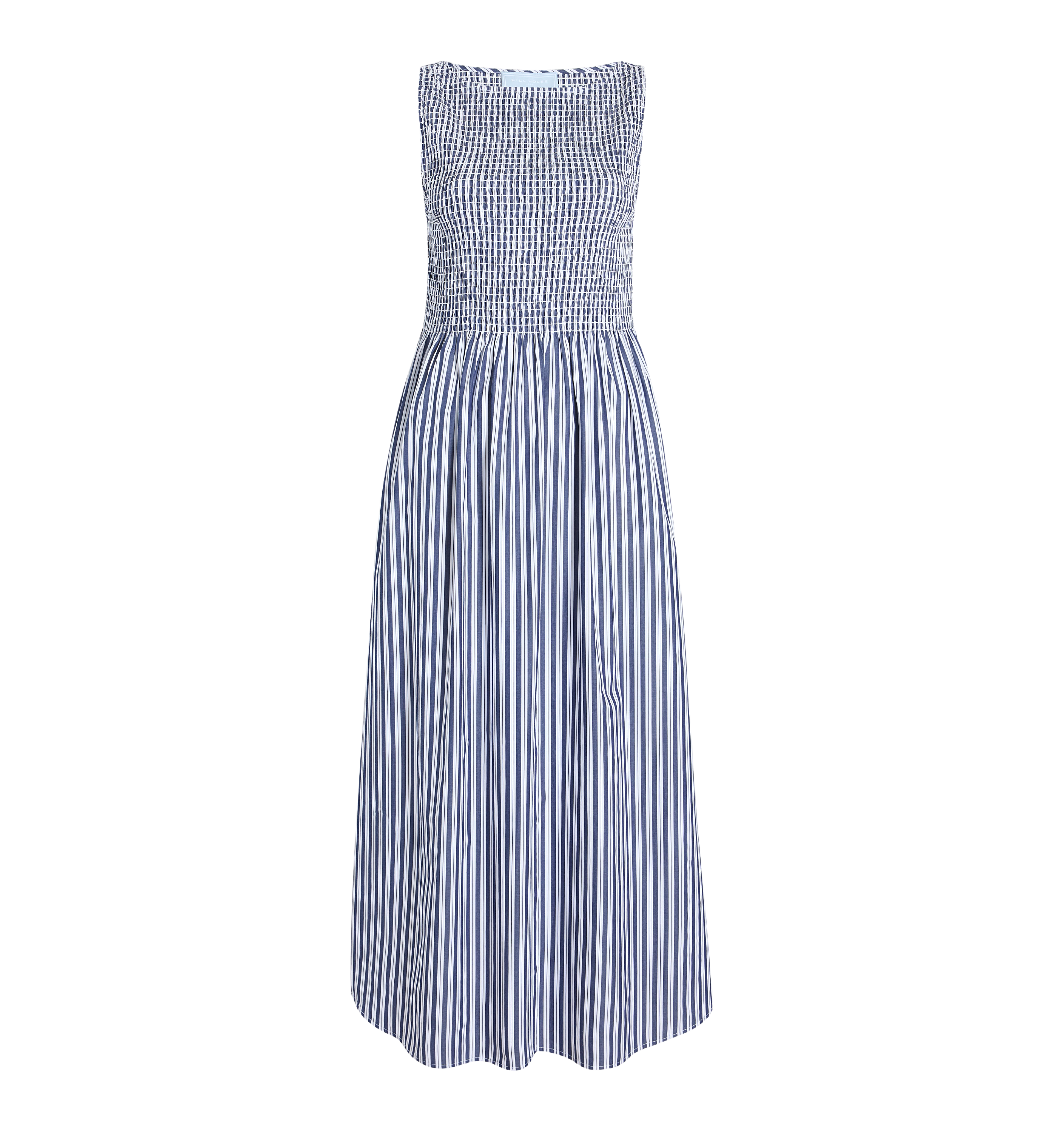 The Cosima Nap Dress in Navy Stripe