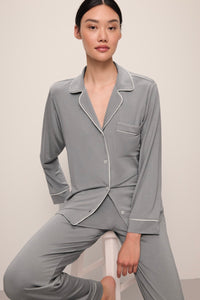 Gisele Long PJ Set in Moonlight/Ivory