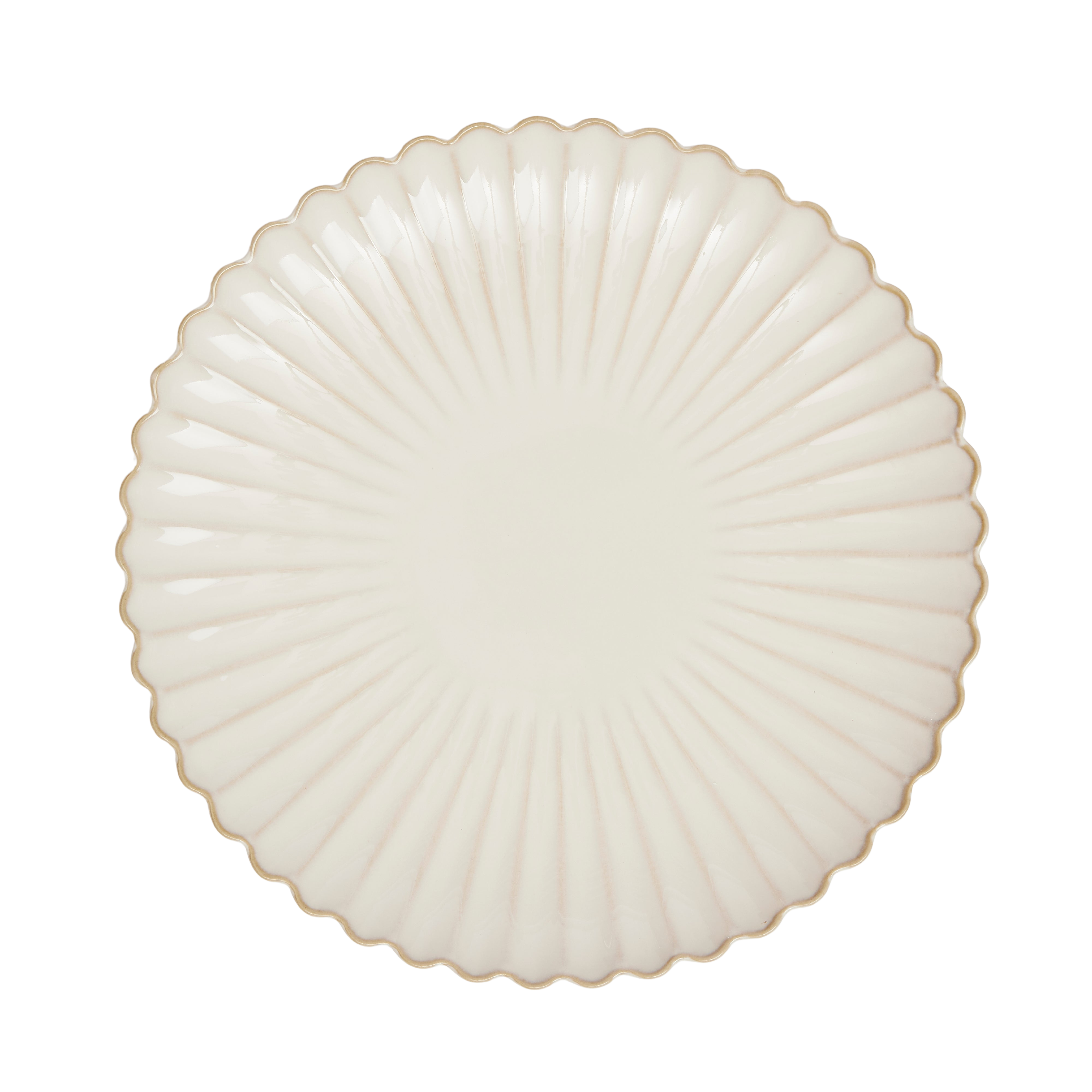 Scallop Dinner Plates, Set of 4