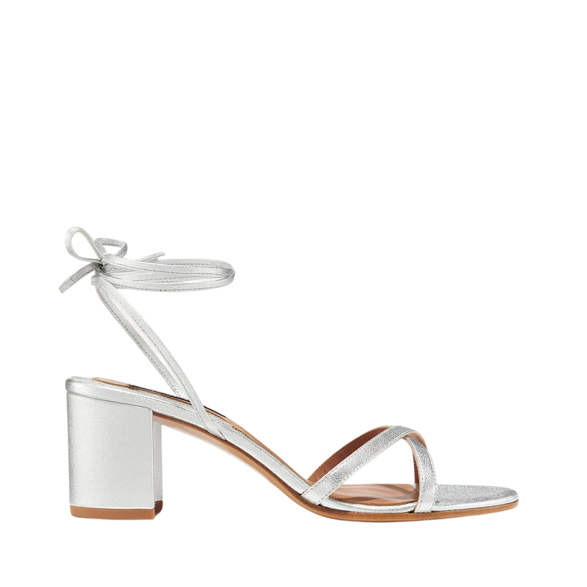 The Soho Sandal in Silver Nappa