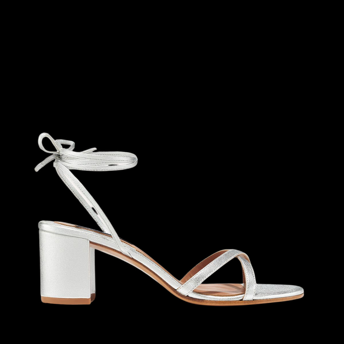 The Soho Sandal in Silver Nappa