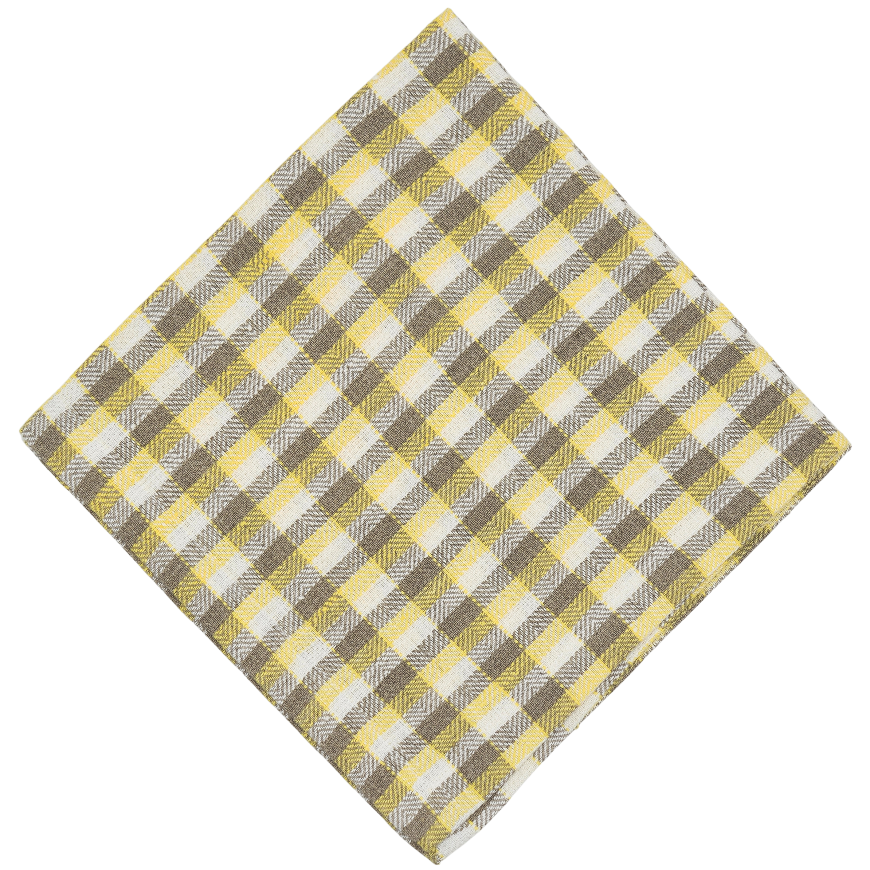 Jacquard Check Napkin in Yellow, Set of 4