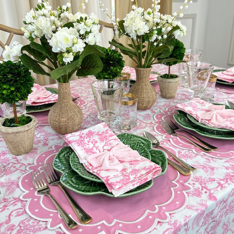 pink velvet bow napkin tie