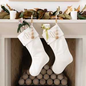 Ivory Christmas Stocking