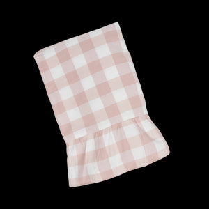 Blush Pink Gingham Tablecloth