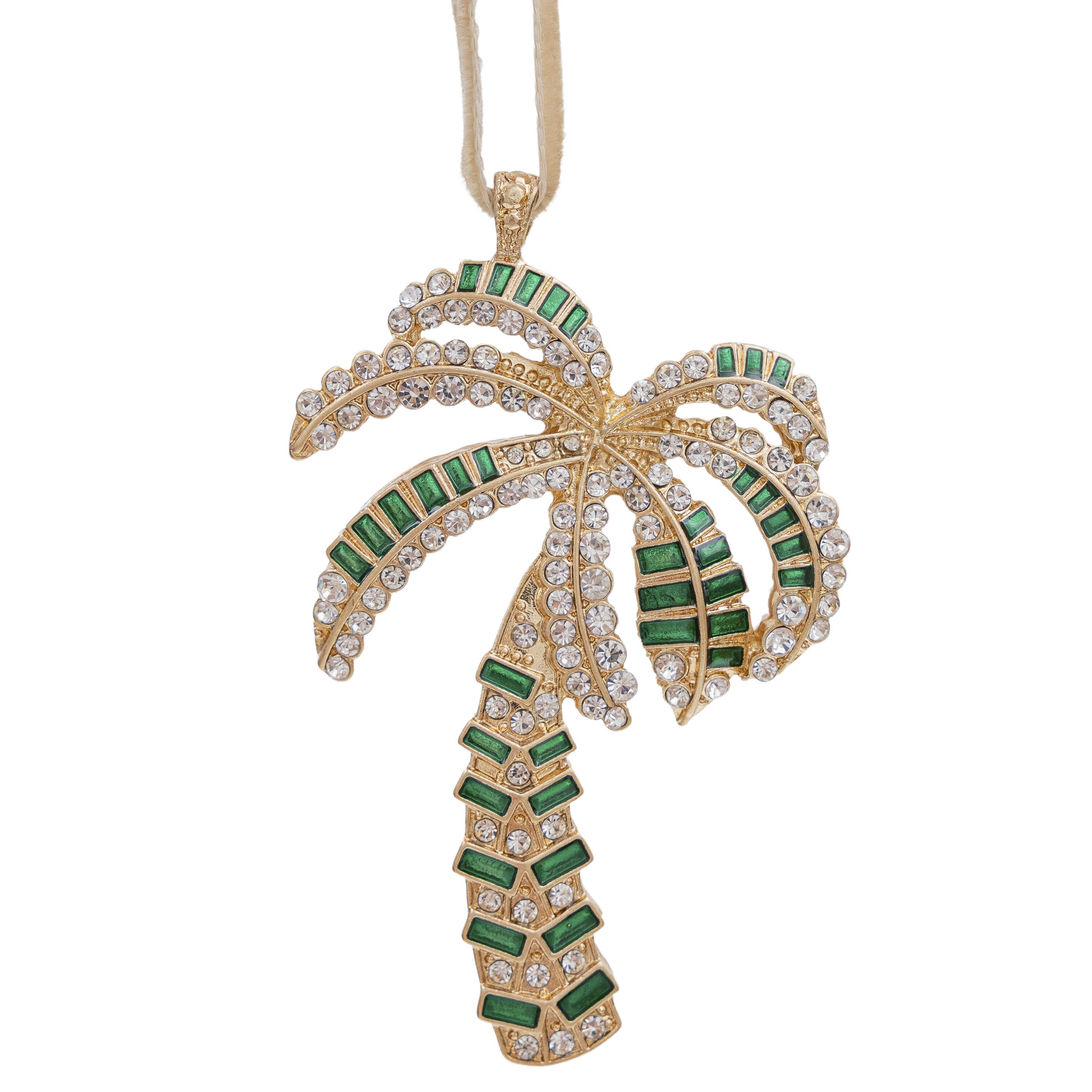 Palm Tree Hanging Ornament in Green