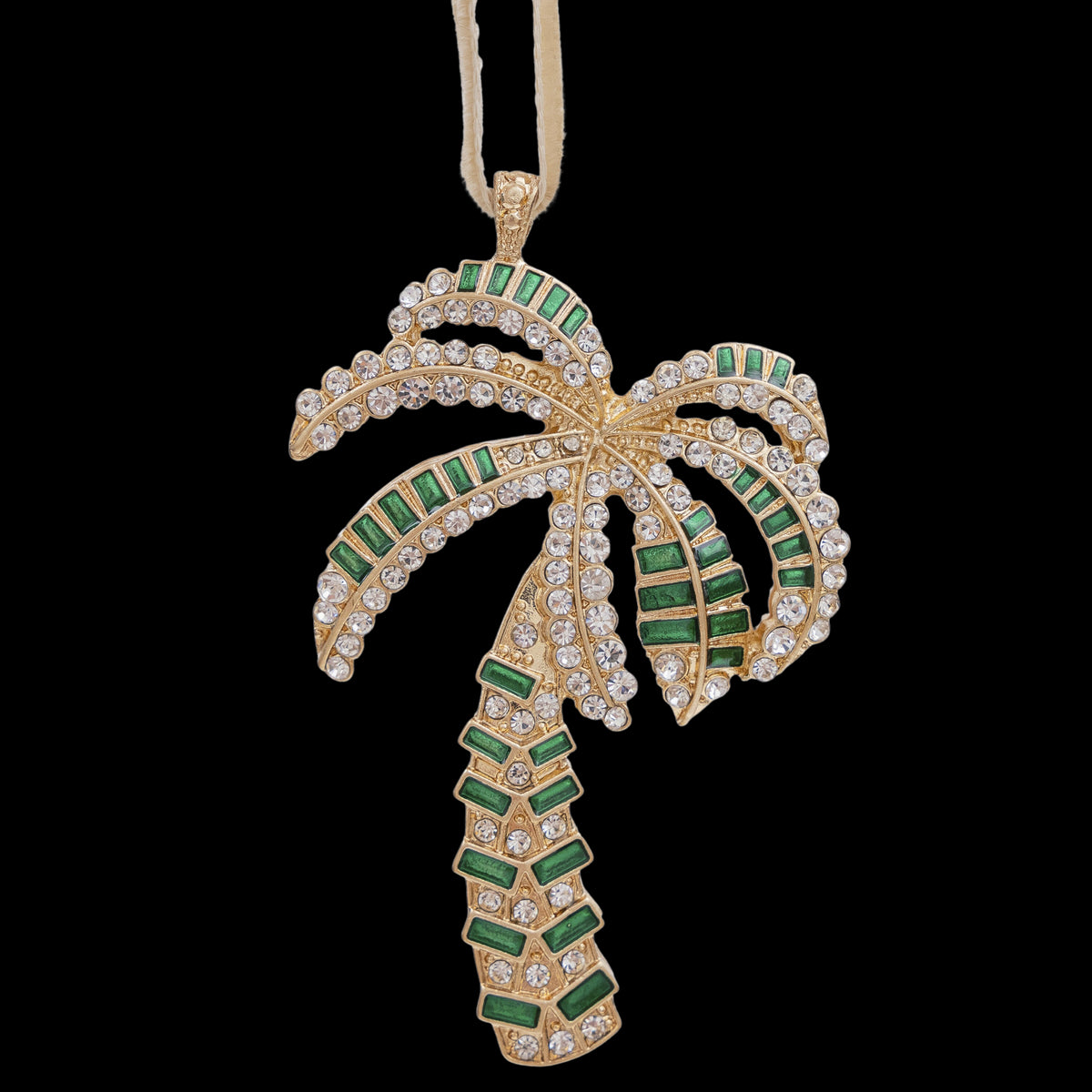 Palm Tree Hanging Ornament in Green