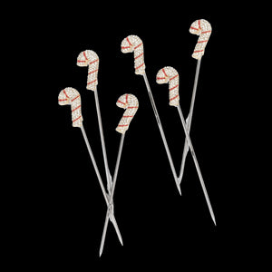 Candy Cane Cocktail Picks