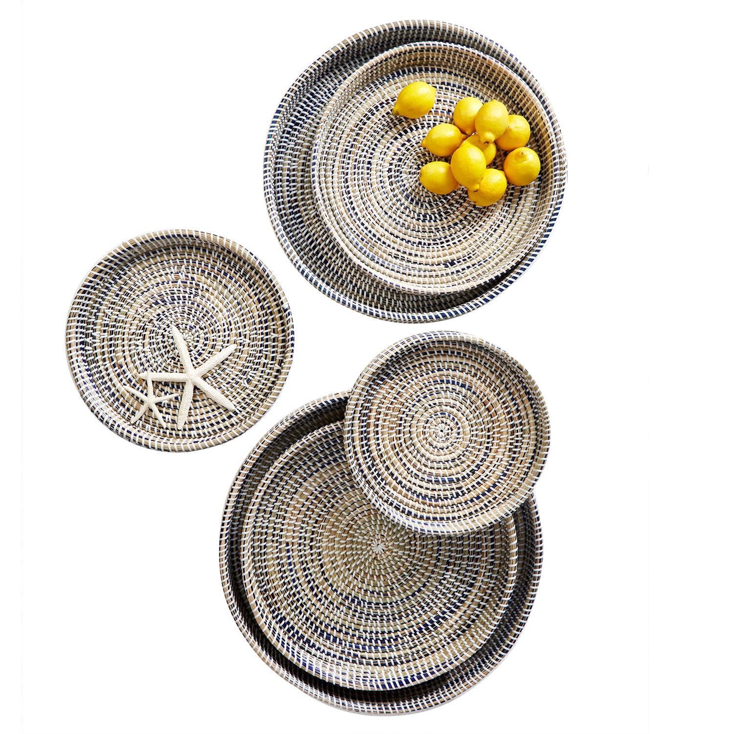 Nested Woven Tray, Set of 6