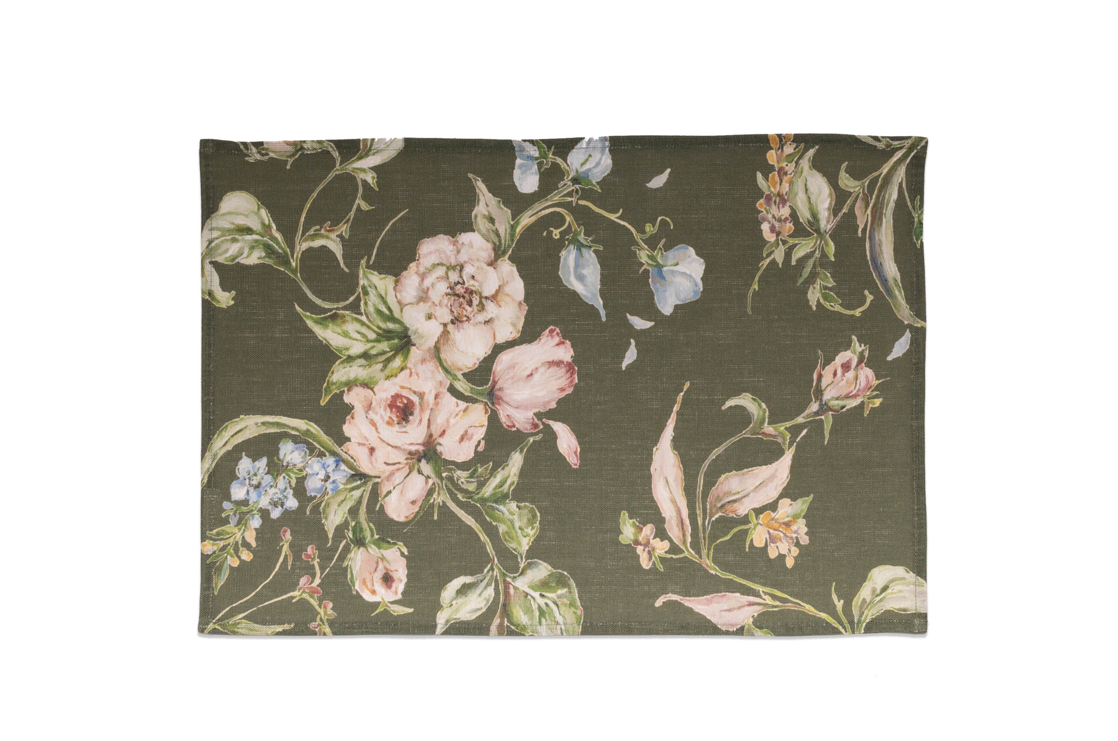 In Bloom Placemats in Vert, Set of 4