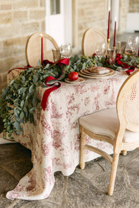 Winter Wonderland Toile Tablecloth