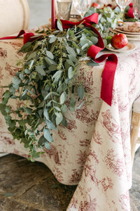 Winter Wonderland Toile Tablecloth