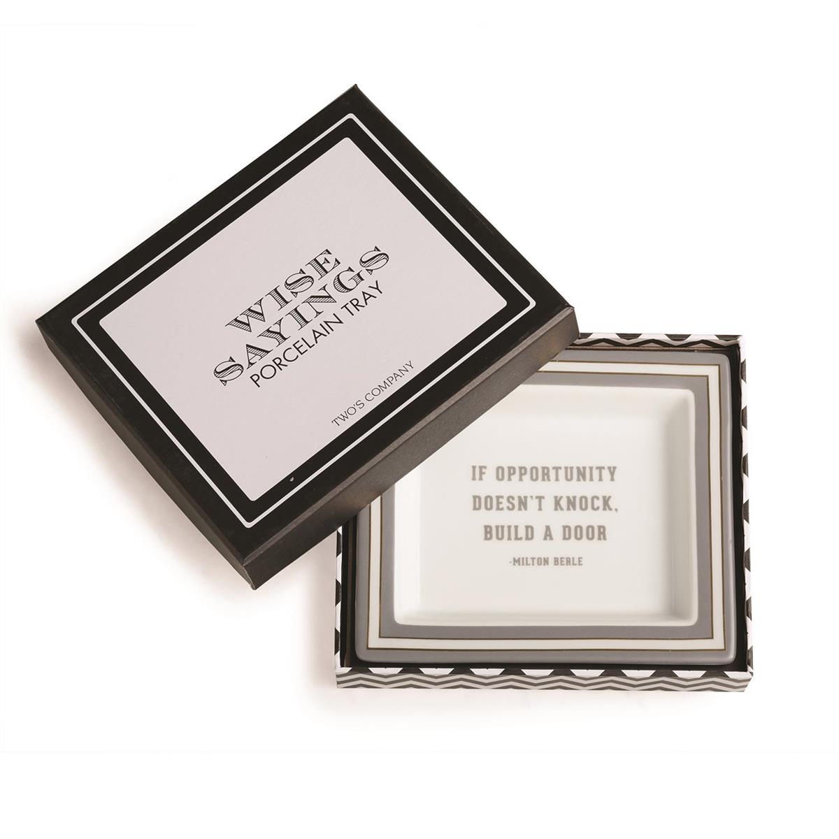 Wise Sayings Gentleman's Desk Tray Each in Gift Box, Set of 6