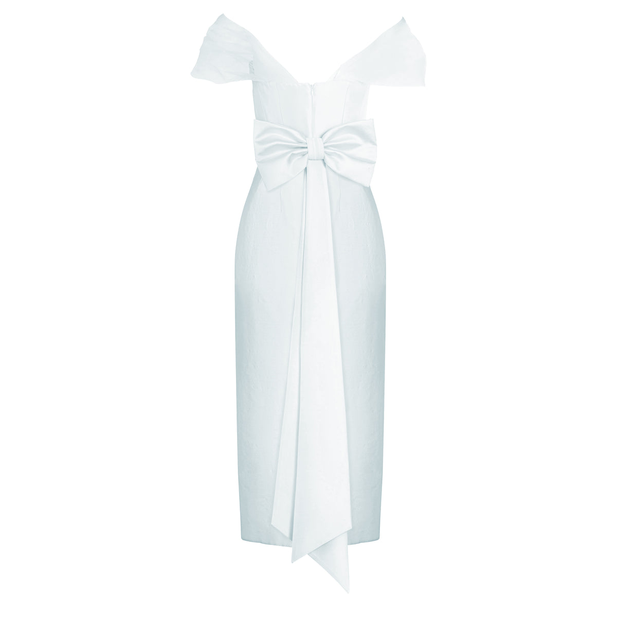 Sylvie Dress in Ice Blue Silk Wool