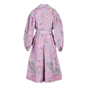 Riding Trench in Lilac Floral Taffeta