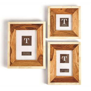 Wood and Bone Photo Frame, Set of 3