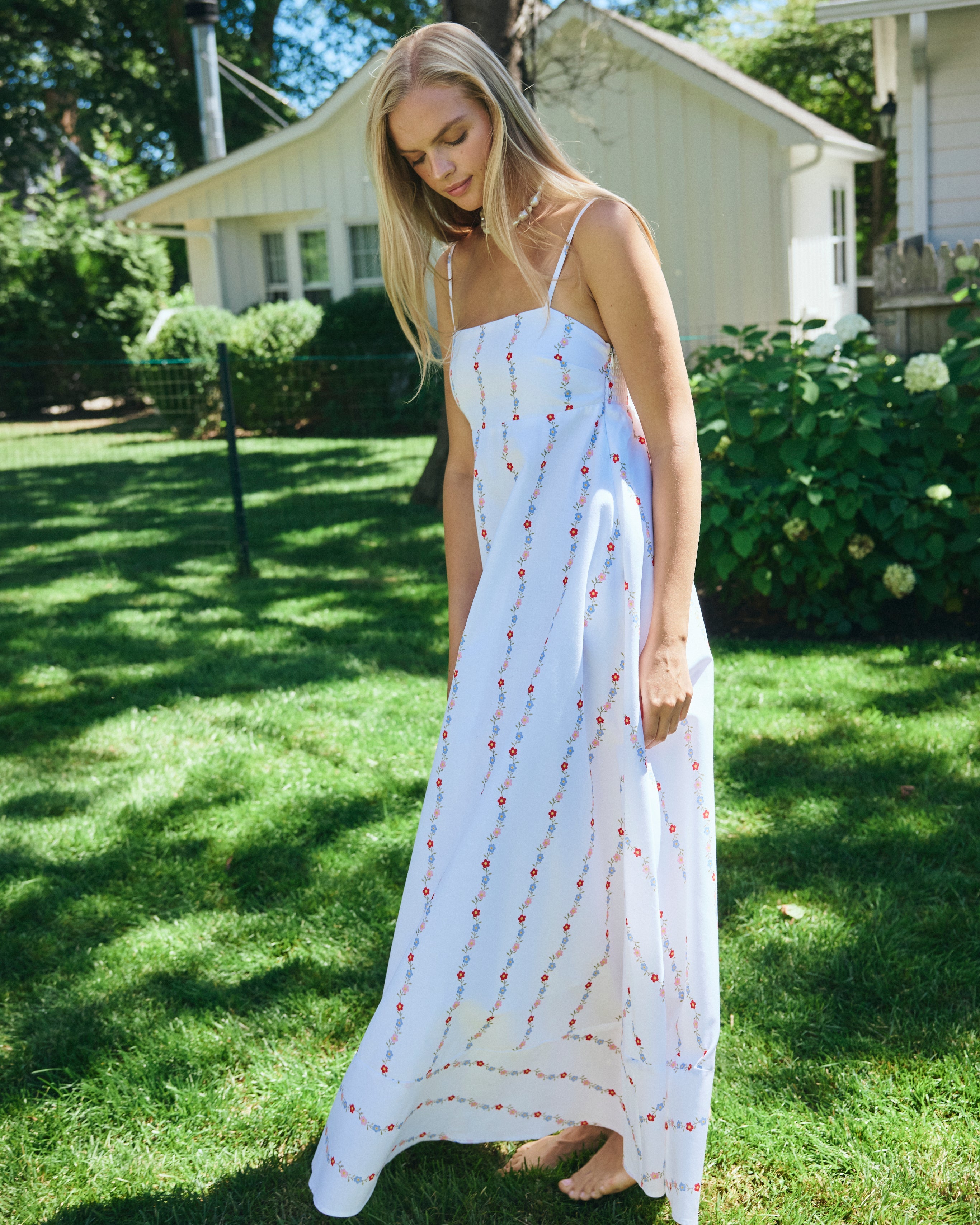 Maeve Dress in Floral Stripe
