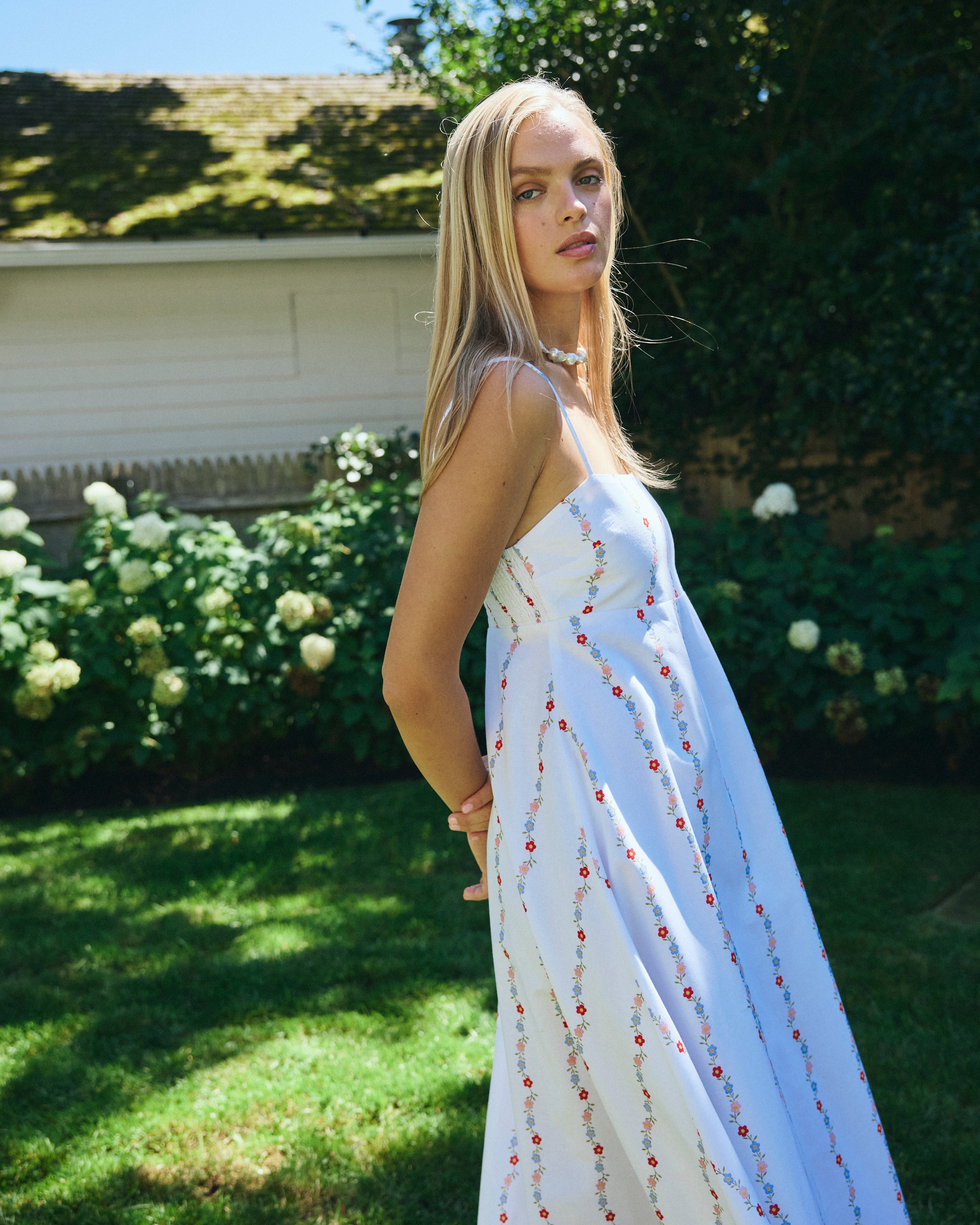 Maeve Dress in Floral Stripe