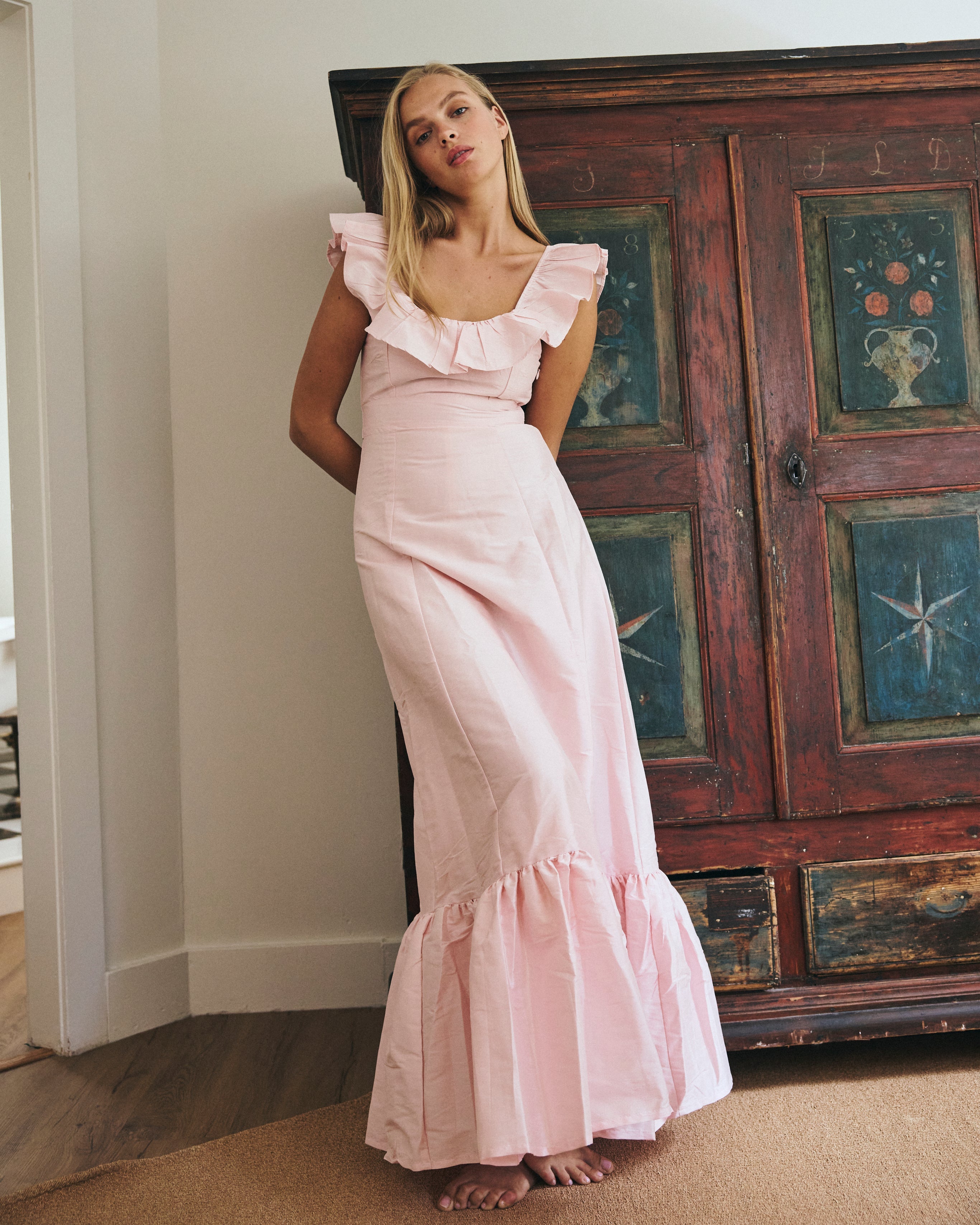 Camille Dress in Powder Pink
