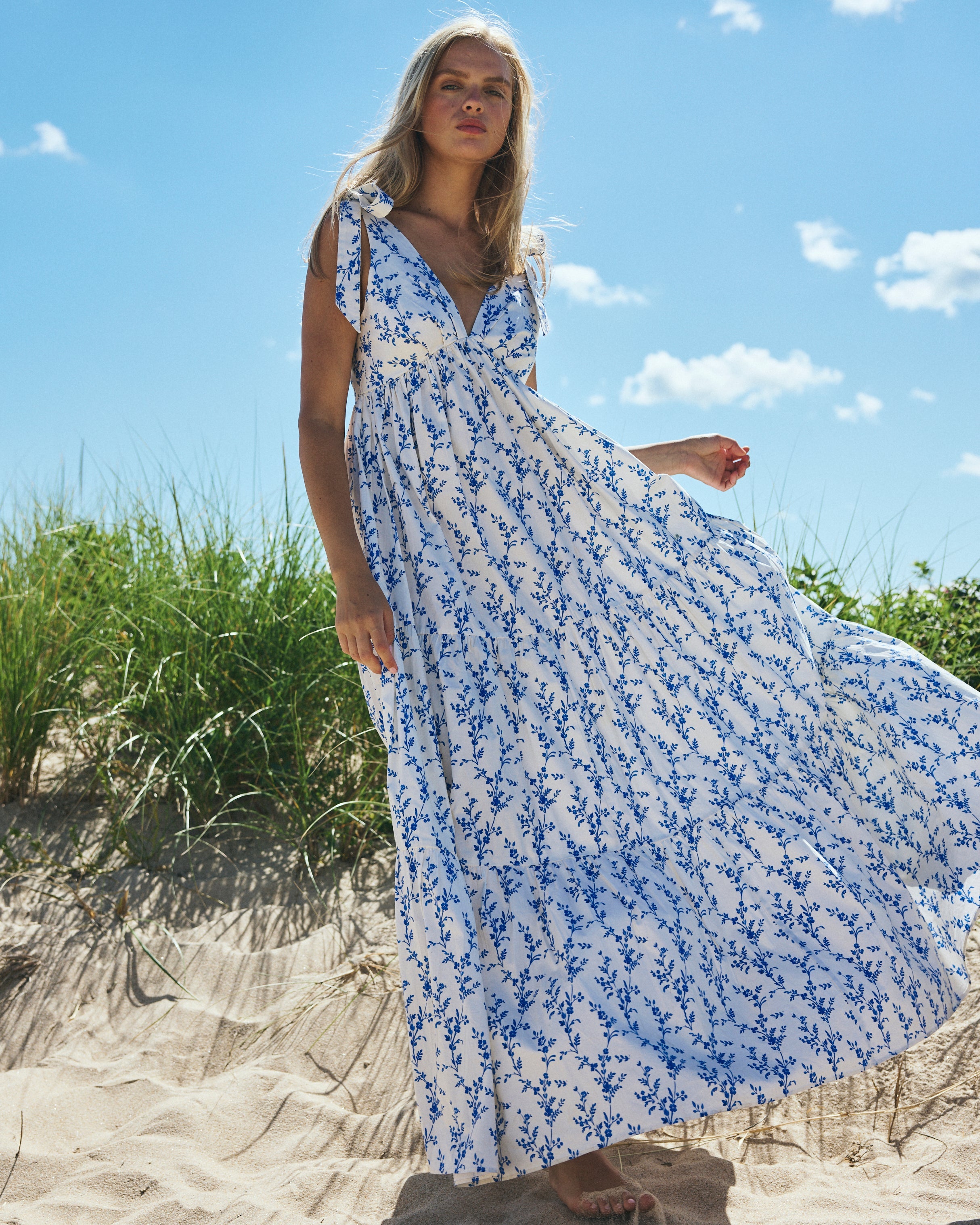 Betsy Dress in Floral Toile