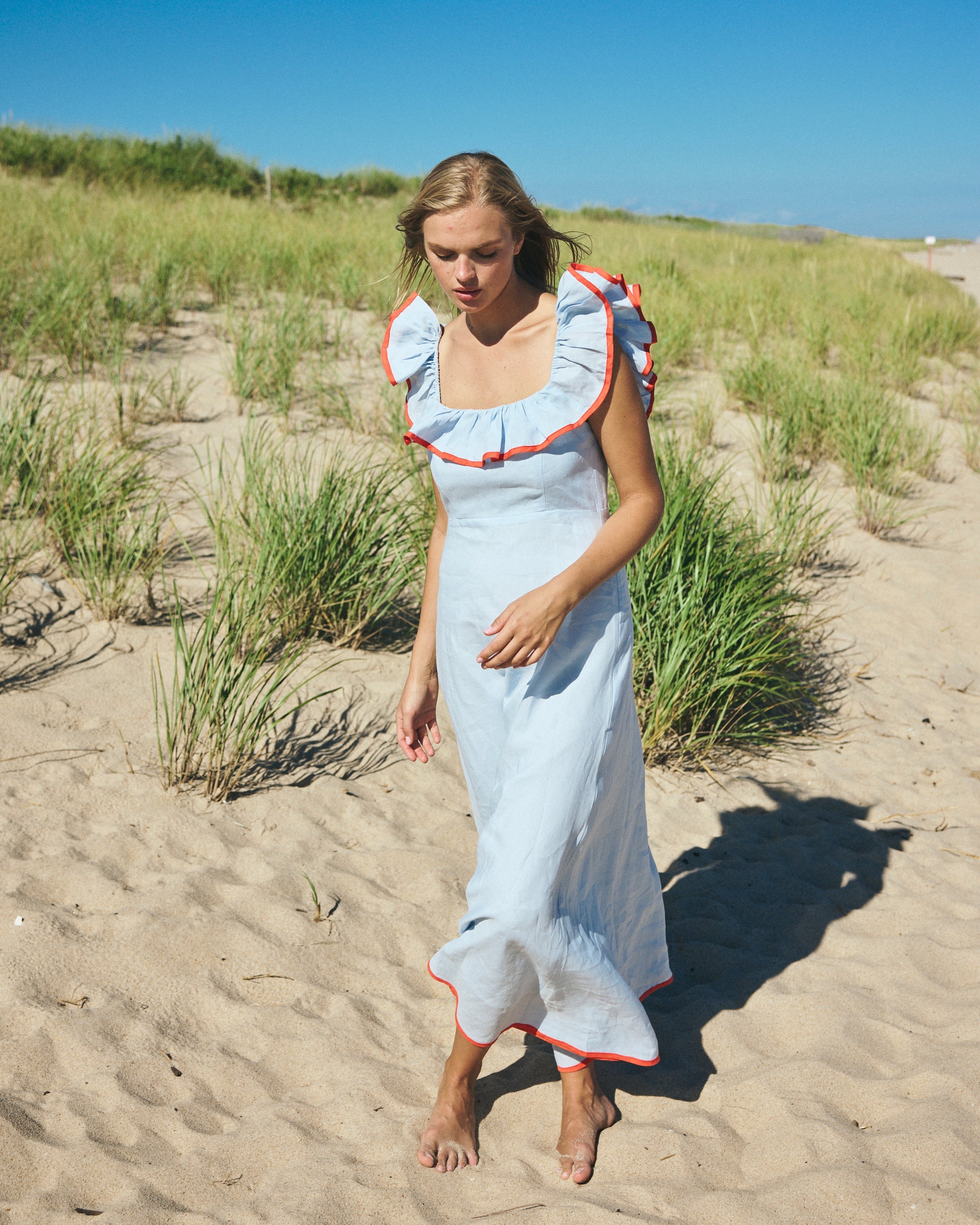 Parker Dress in Light Blue