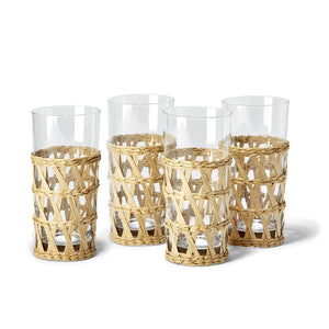 Island Chic Lattice Drinking Glass, Set of 24