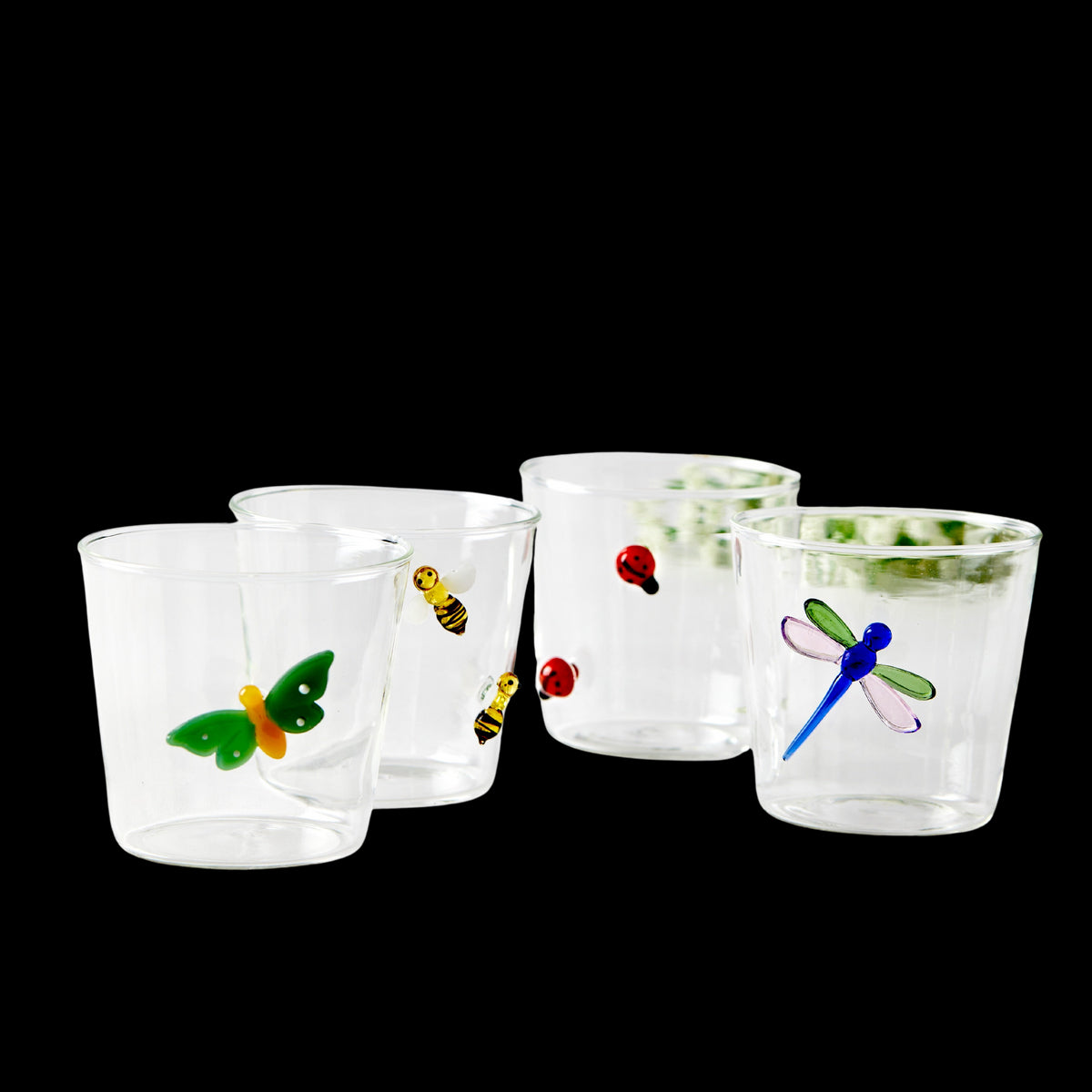 Lucky Charm Garden Glasses, Set of 4