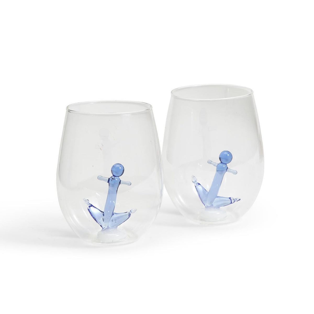 Anchors Away Stemless Wine Glass