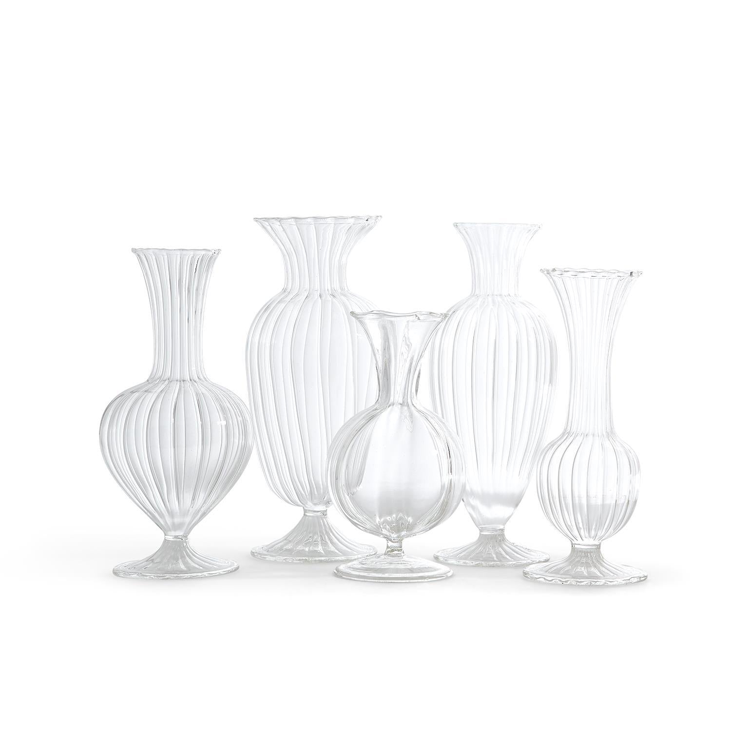 Verre Set of 5 Fluted Vase