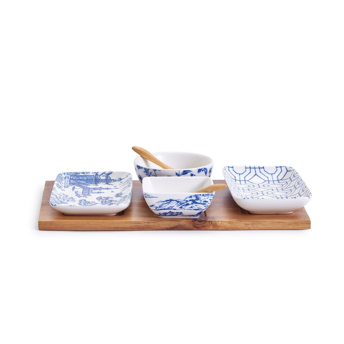 Chinoiserie Tidbits and Tapas Serving Set, Set of 7