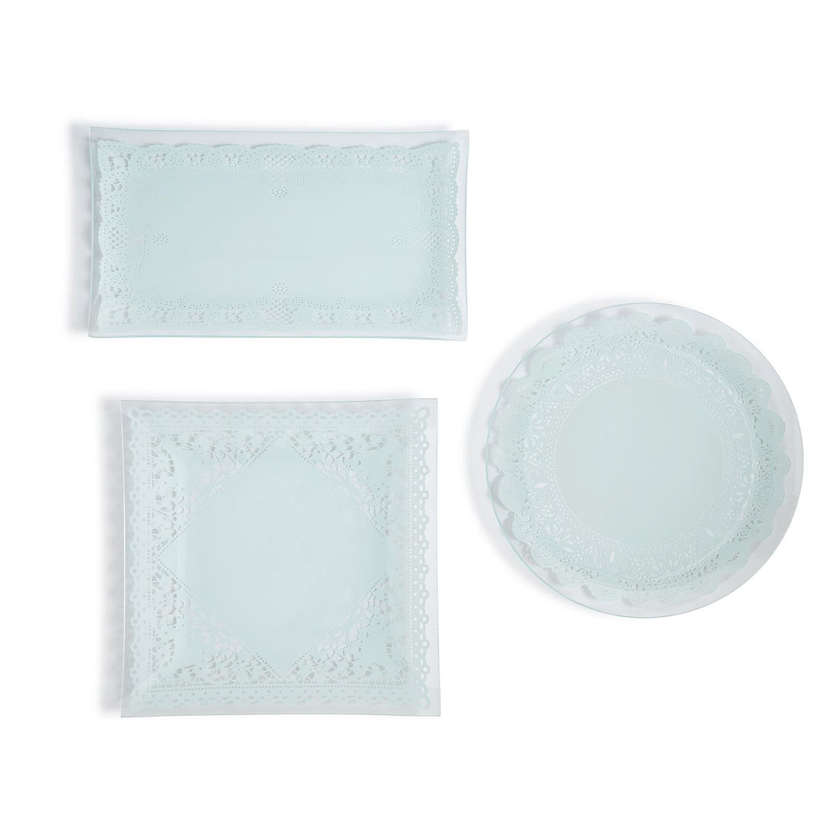 Doily Delight Platters, Set of 3