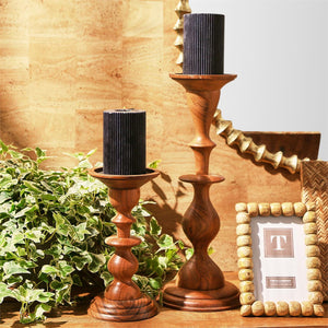 Natural Heights Hand-Crafted Pillar Candleholders