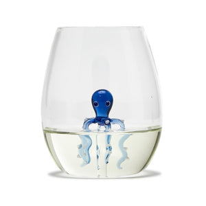 Octopus Icon Stemless Wine Glass