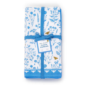 Bees and Blooms Cloth Napkins