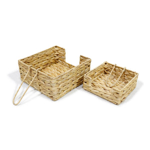 Water Hyacinth Lunch Napkin Holder, Set of 2