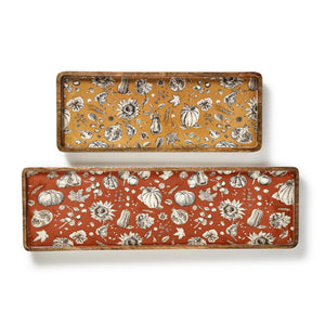 Autumn Soiree Hand-Crafted Long Rectangular Serving Tray/Platter