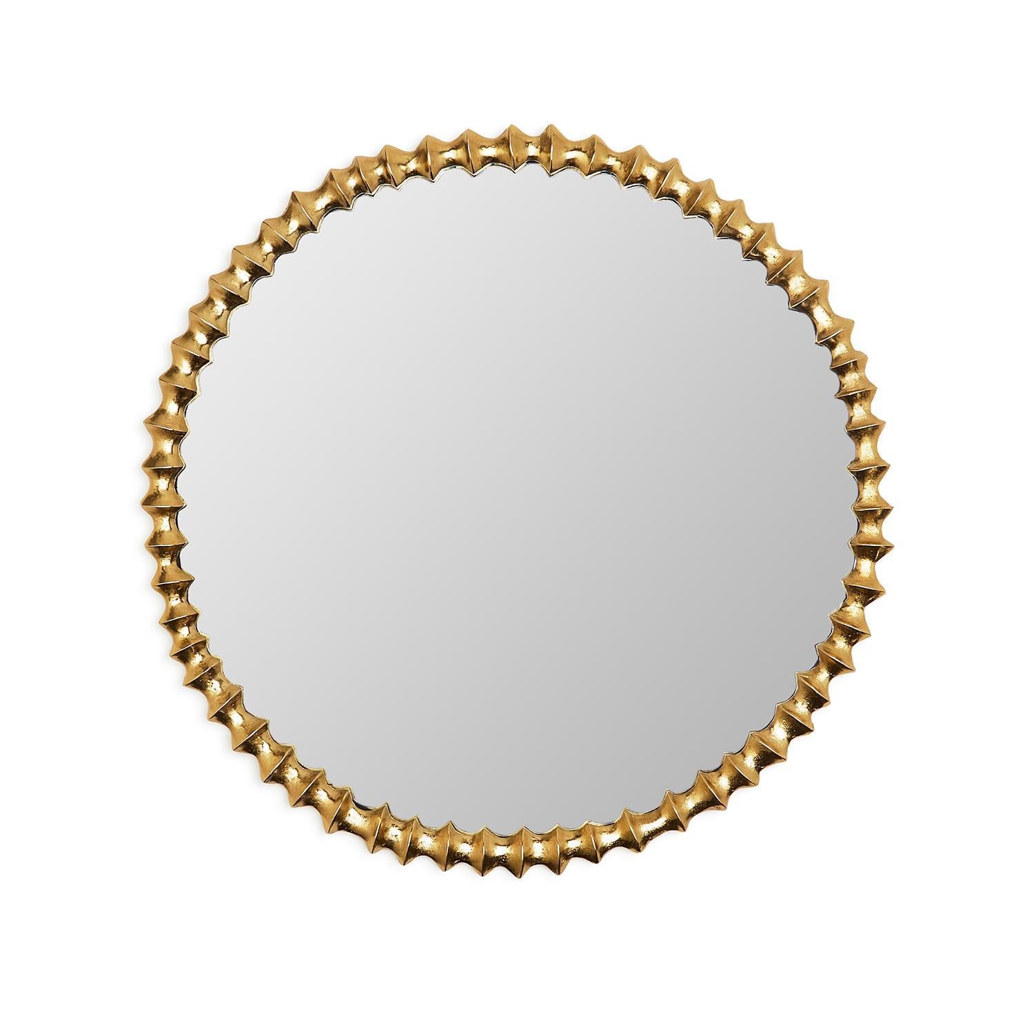 Gold Wave Wall Mirror