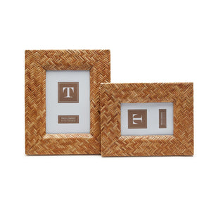 Woven Cane Photo Frame, Set of 2