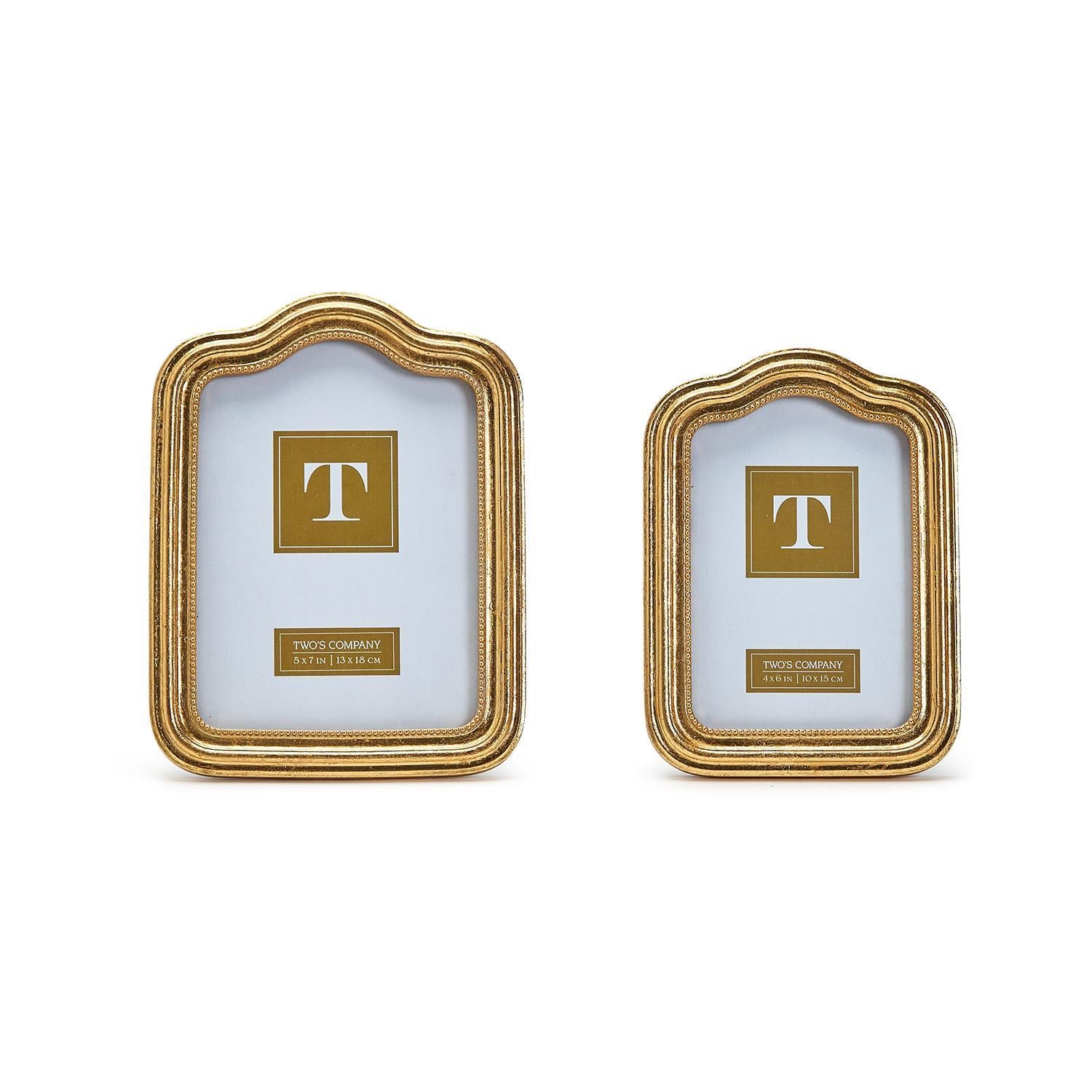 Arcade Gold Photo Frame, Set of 2