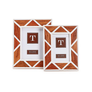 Geometric Cut Photo Frame, Set of 2