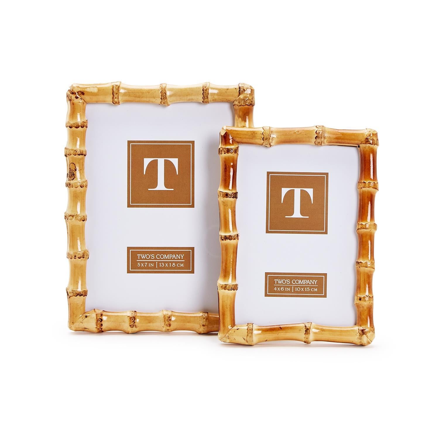 Blonde Bamboo Photo Frame, Set of 2