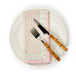 Floral Block Print Cloth Napkins