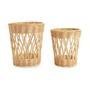 Wicker Vases, Set of 2