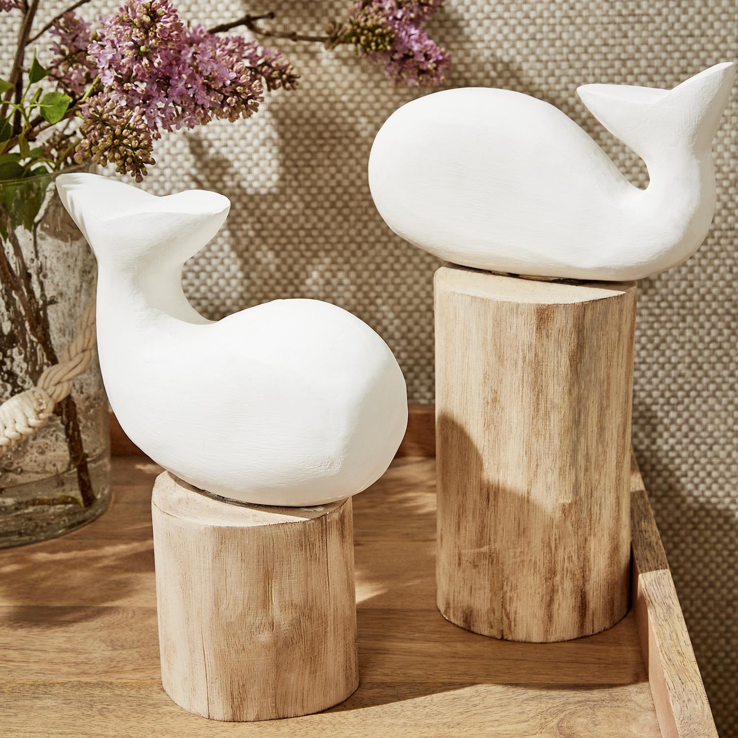 Carved Fish on Dock Post, Set of 2