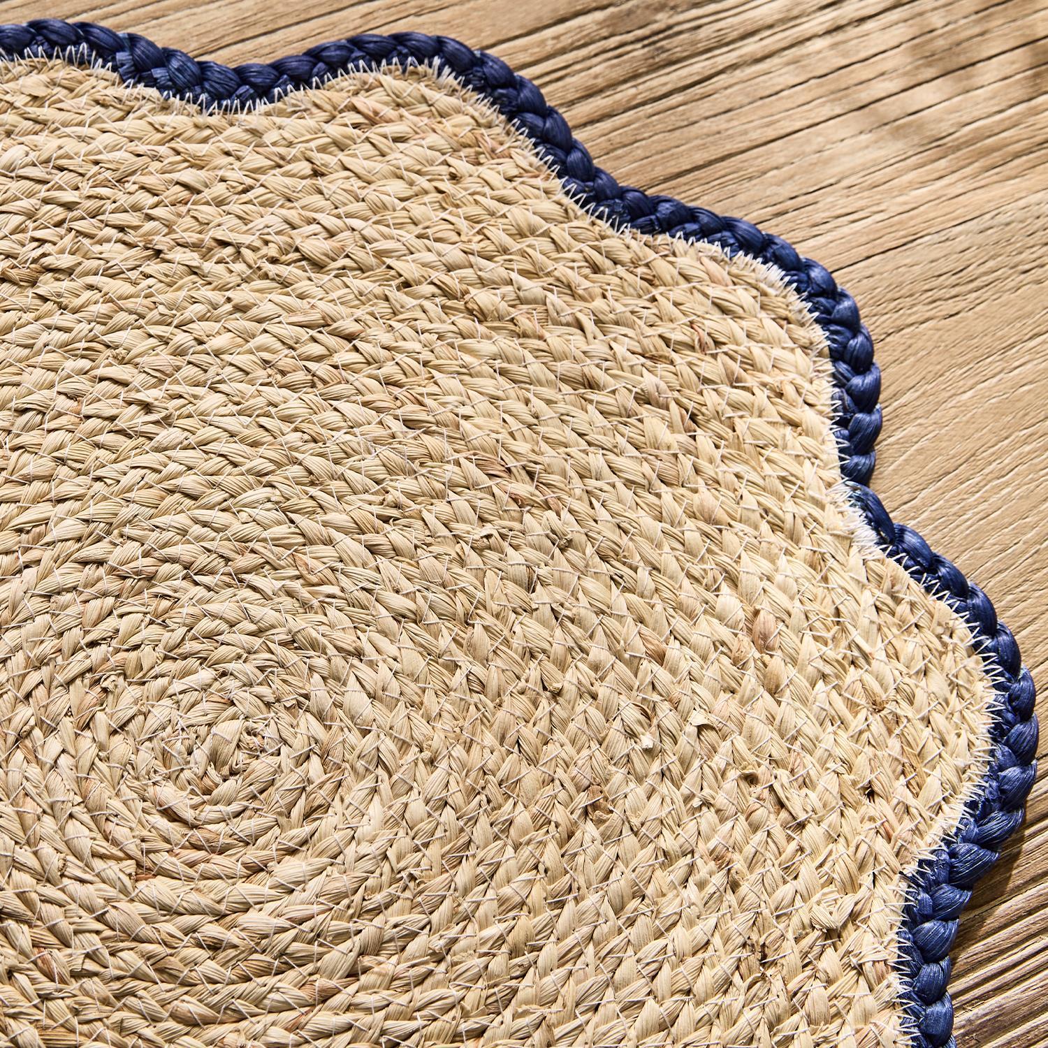 Handwoven Scalloped Edge Placemats, Set of 4