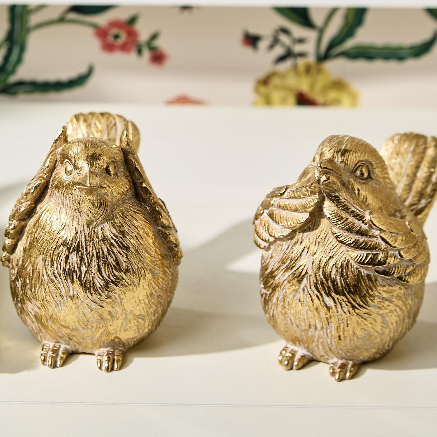 Gold Bird Decor, Set of 3